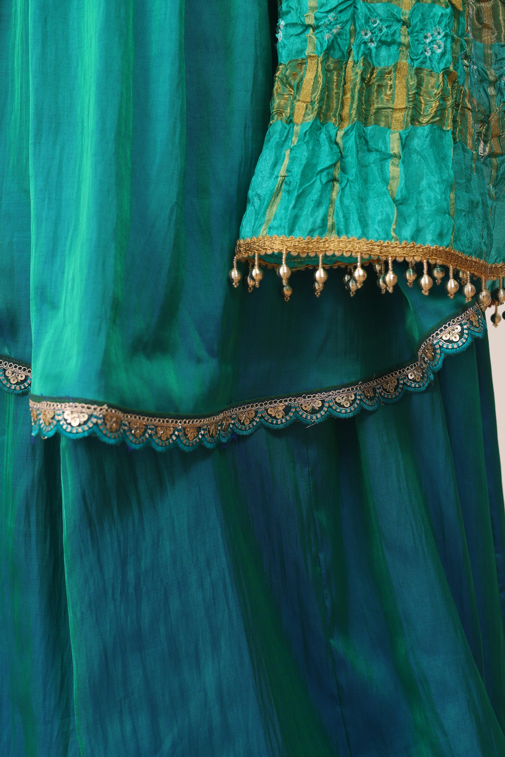 PEACOCK ROYAL SATIN SET