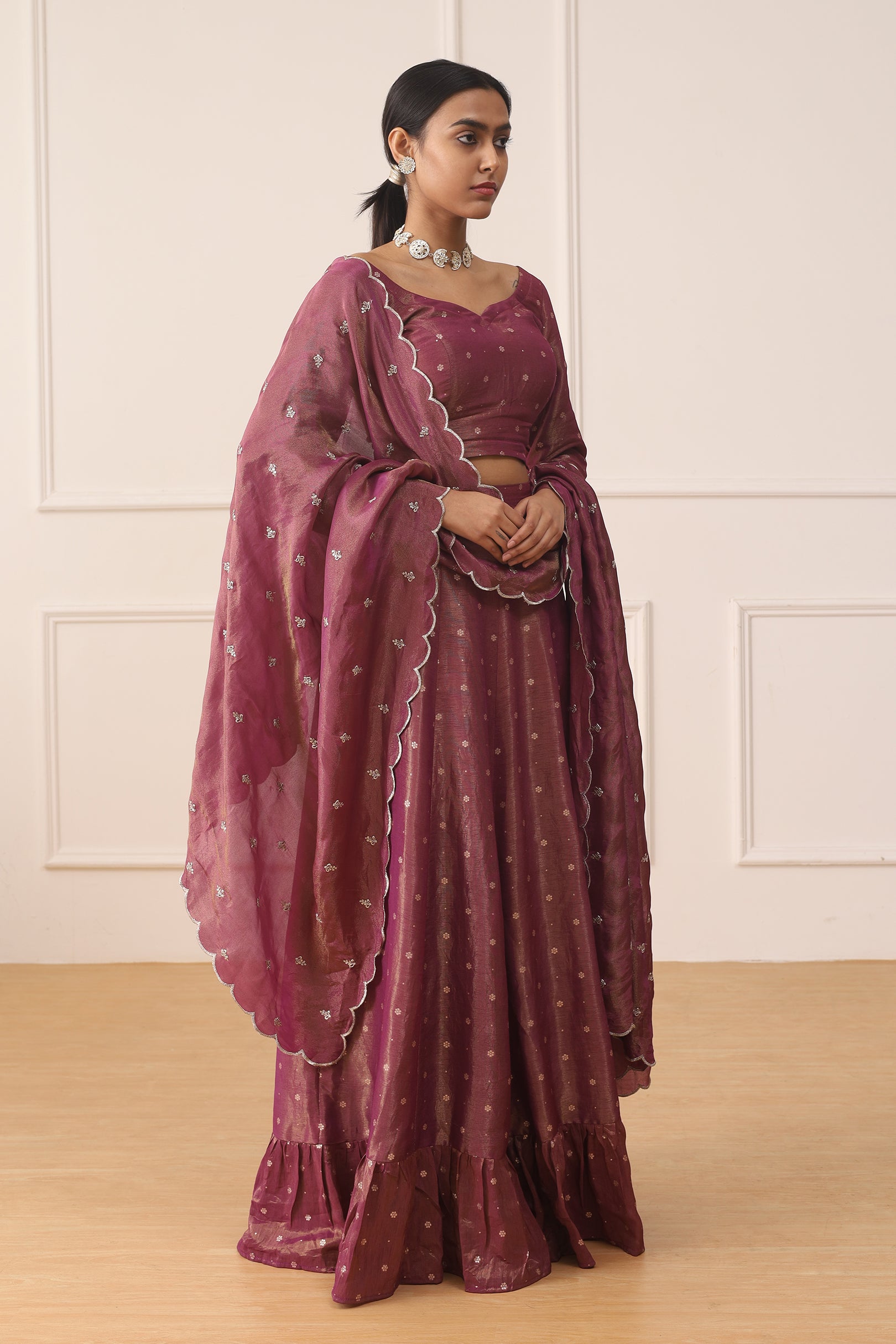 RASBERRY ANETHYST TISSUE SILK SET