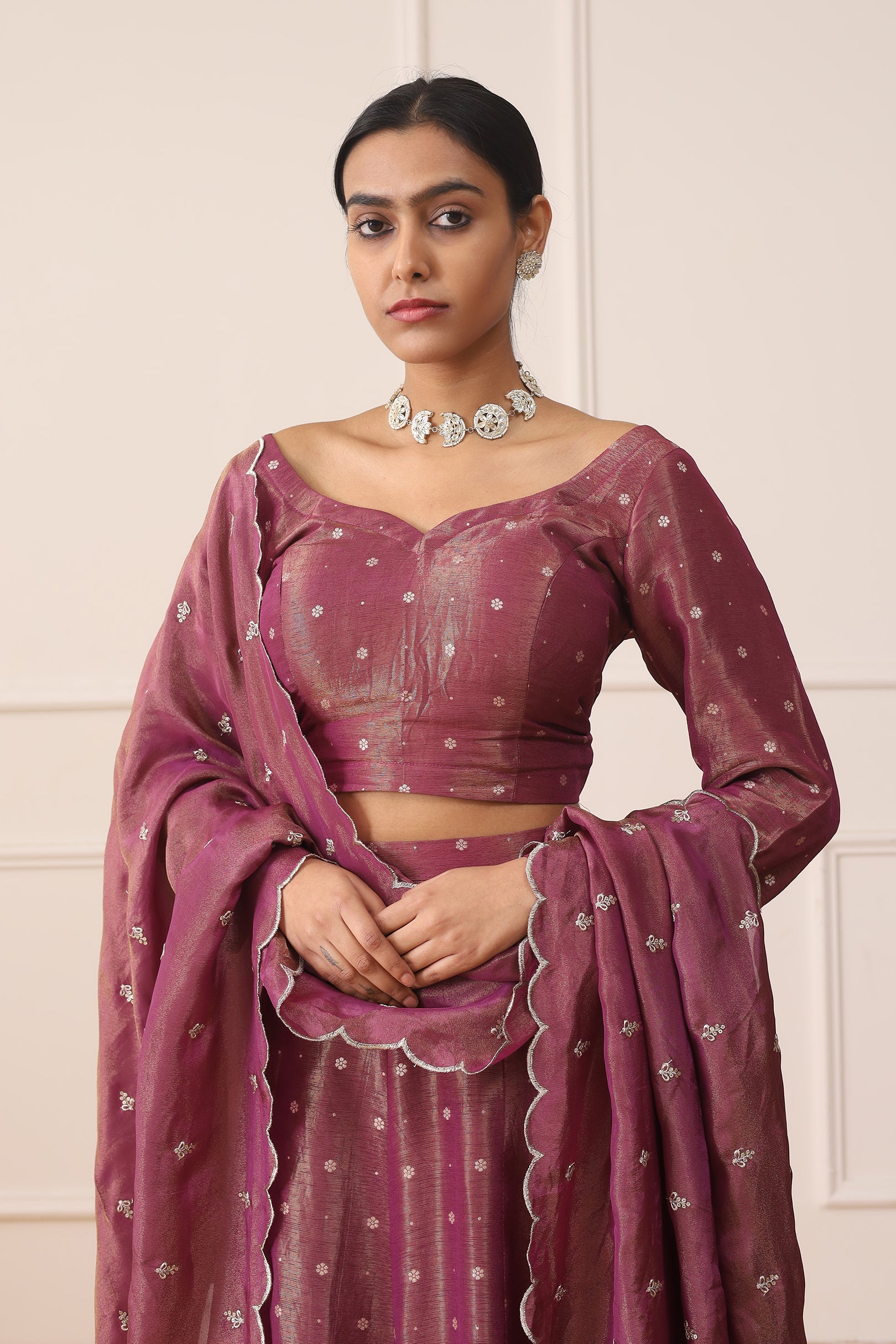 RASBERRY ANETHYST TISSUE SILK SET