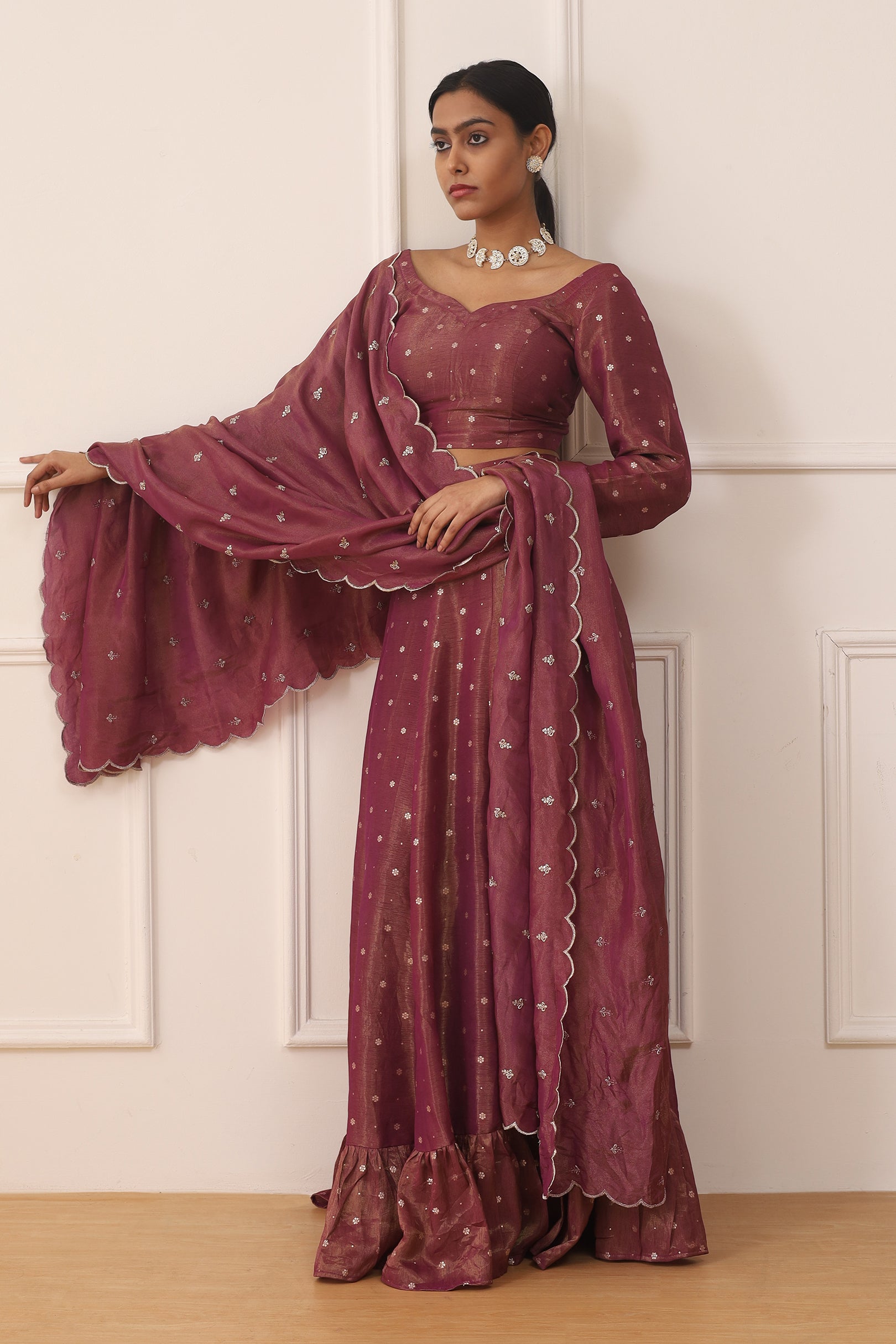 RASBERRY ANETHYST TISSUE SILK SET
