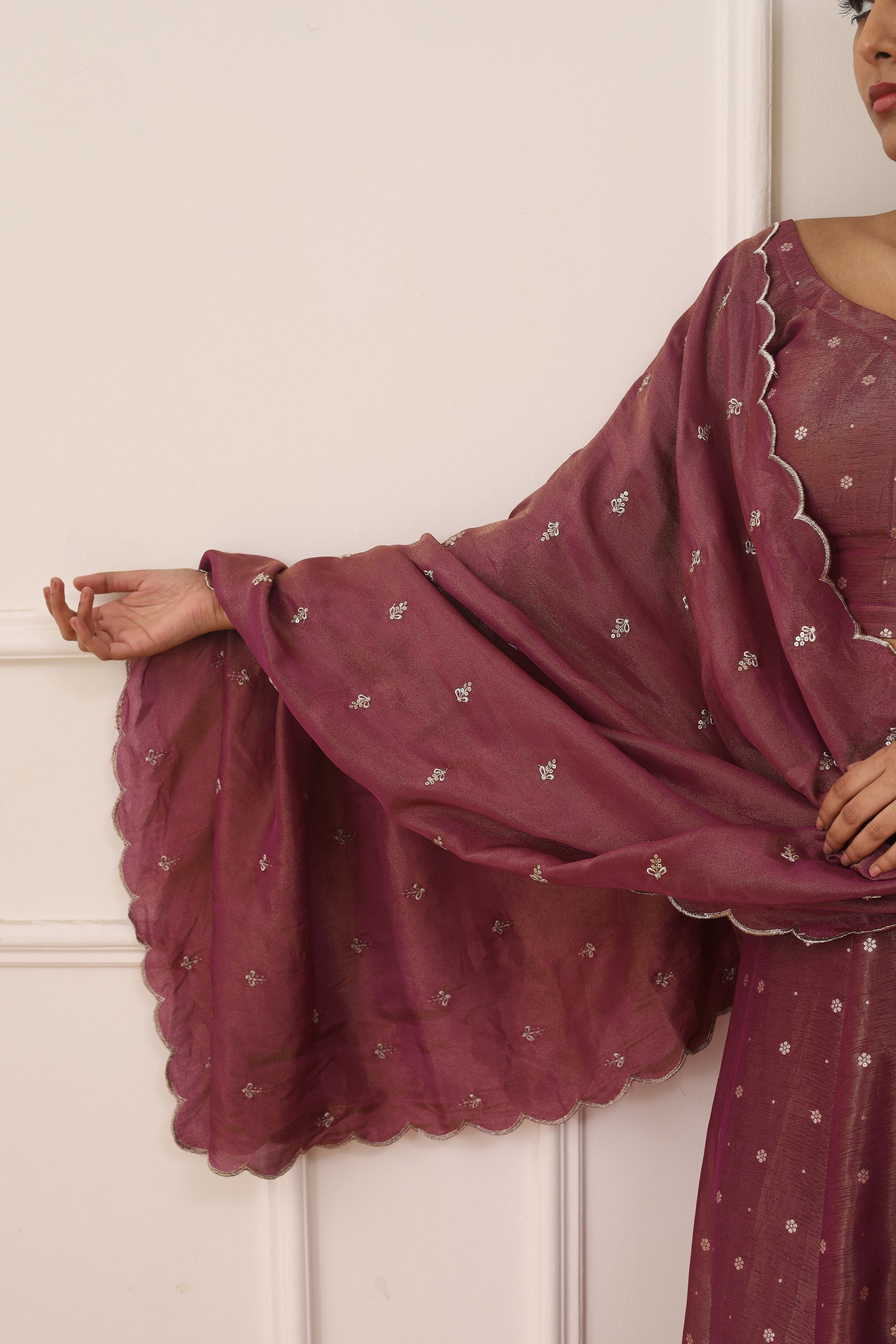 RASBERRY ANETHYST TISSUE SILK SET