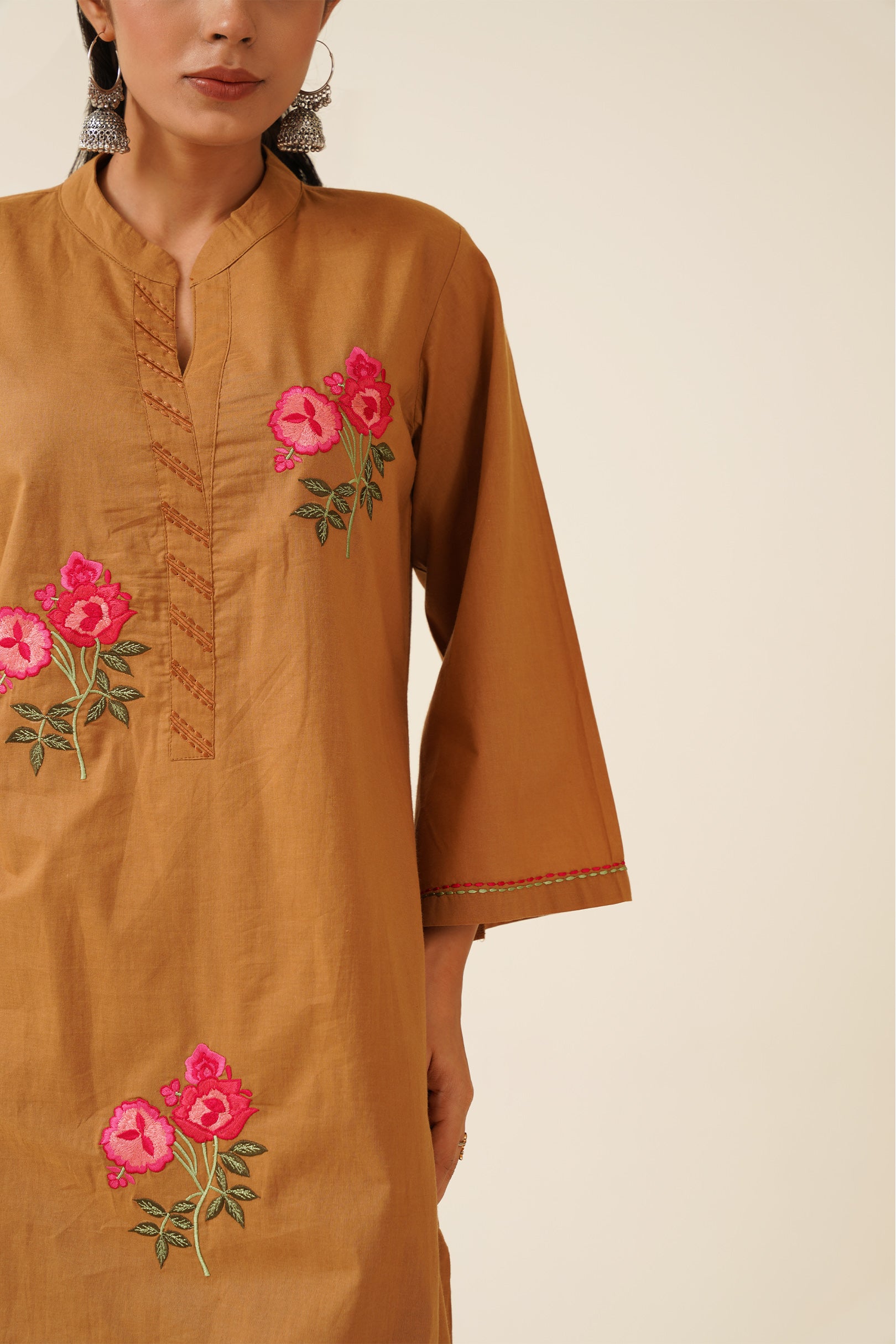 Rust Mustard Kurta Set