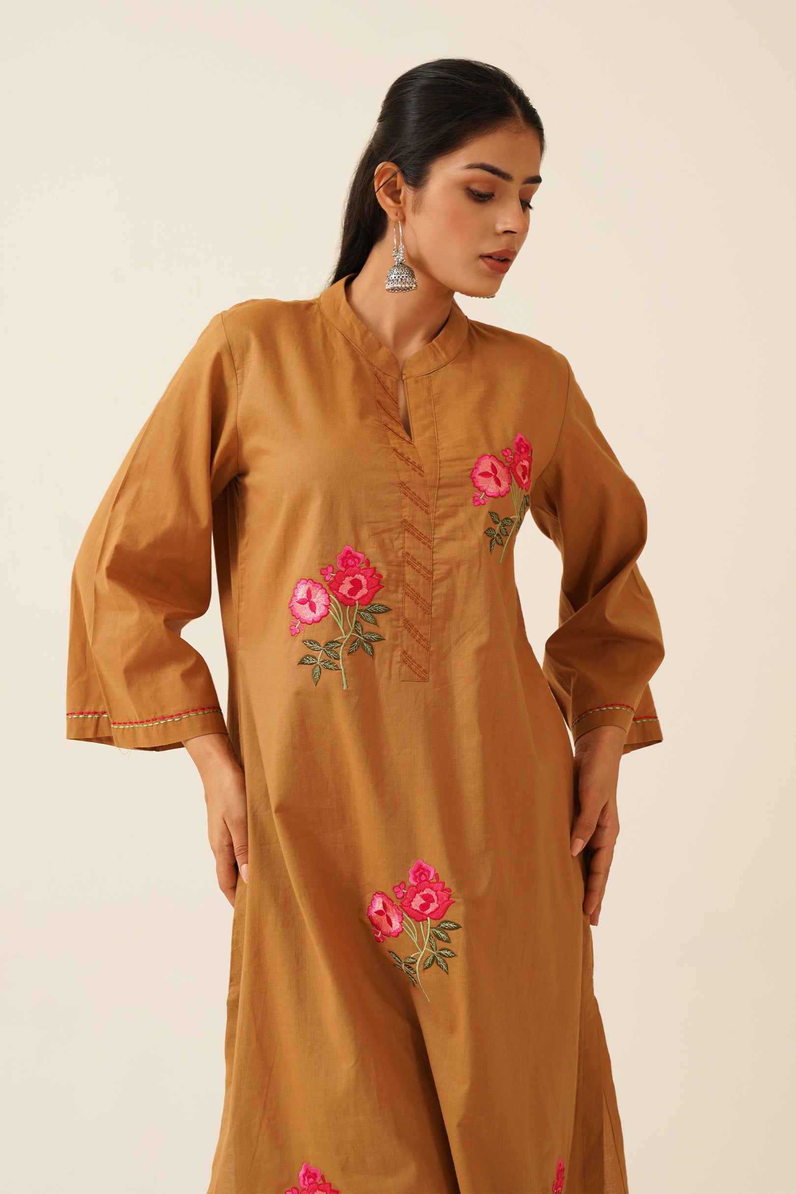 Rust Mustard Kurta Set