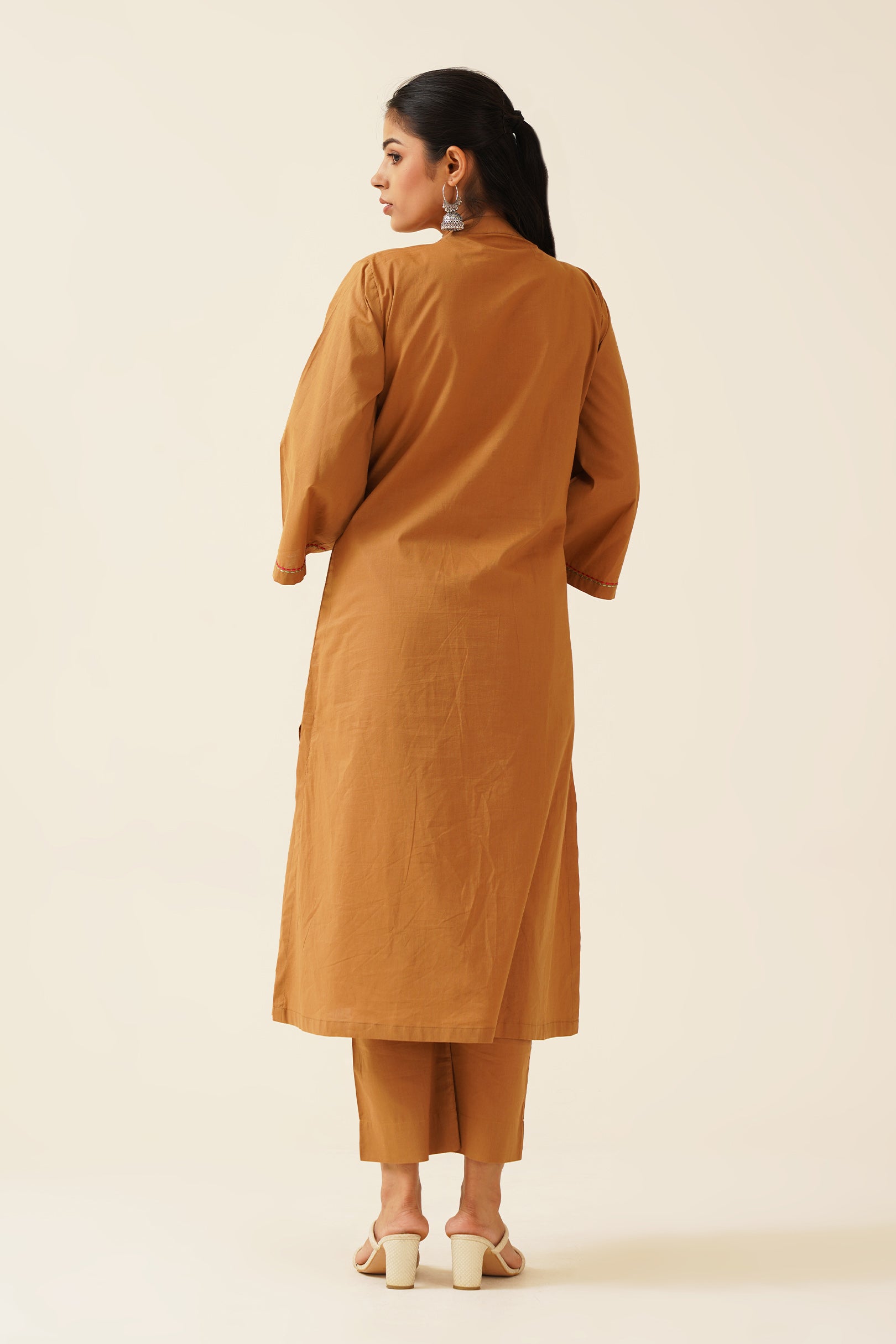 Rust Mustard Kurta Set