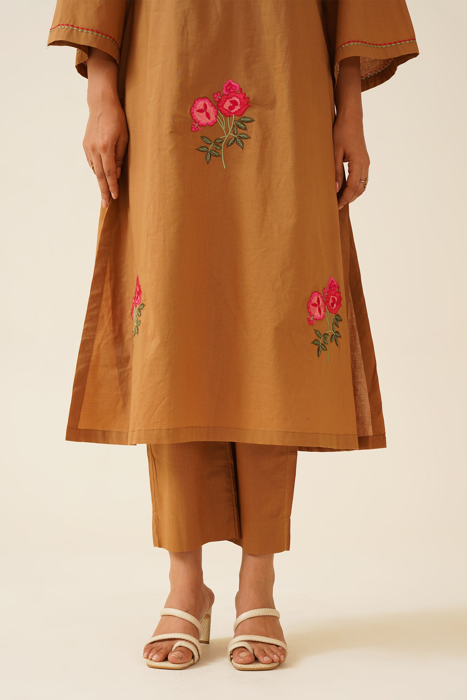 Rust Mustard Kurta Set