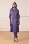 PURPLE ORCHID BROCADE SILK