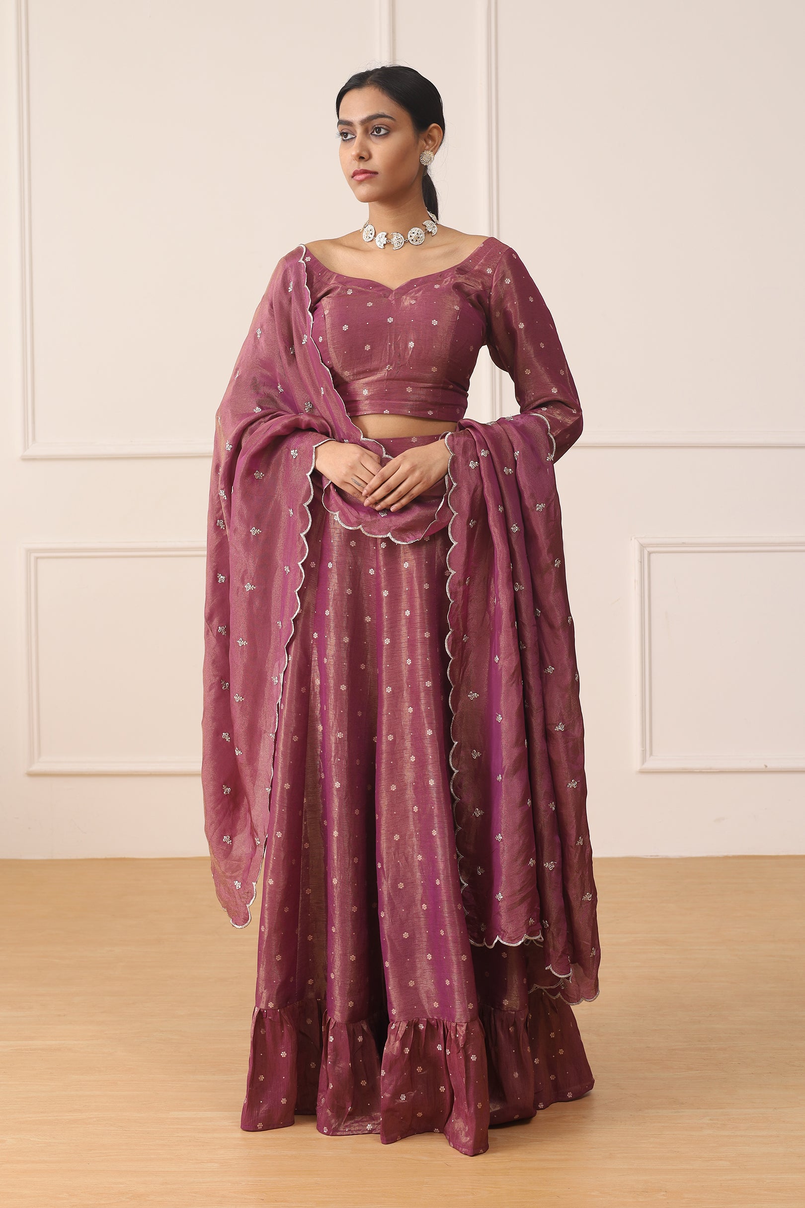 RASBERRY ANETHYST TISSUE SILK SET