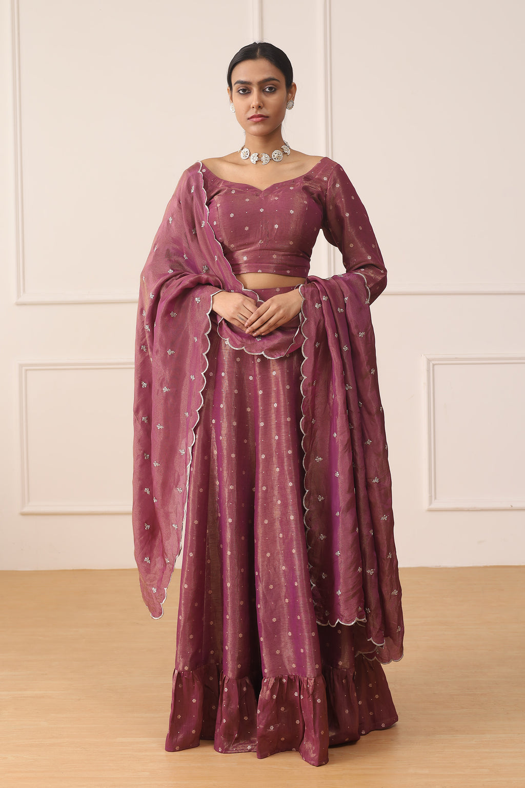 RASBERRY ANETHYST TISSUE SILK SET