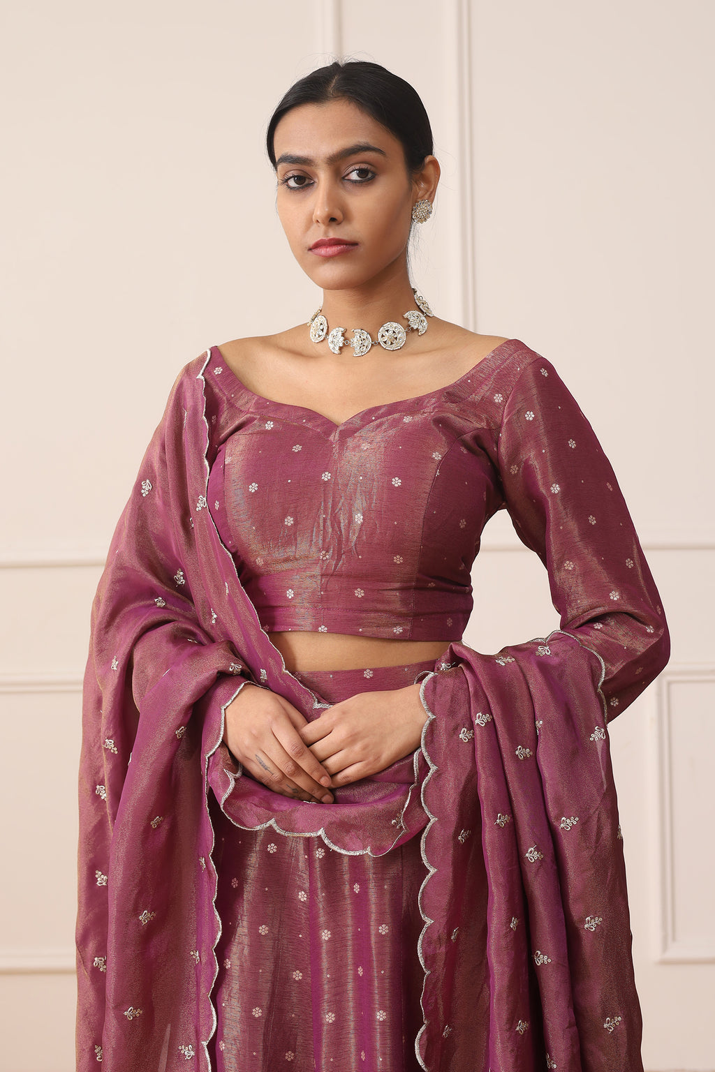RASBERRY ANETHYST TISSUE SILK SET