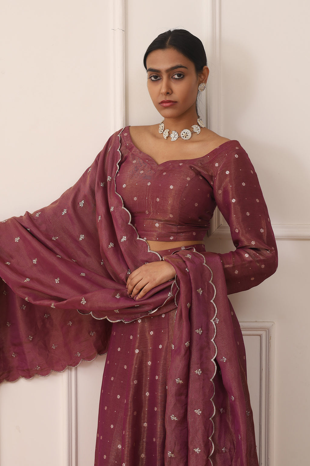 RASBERRY ANETHYST TISSUE SILK SET