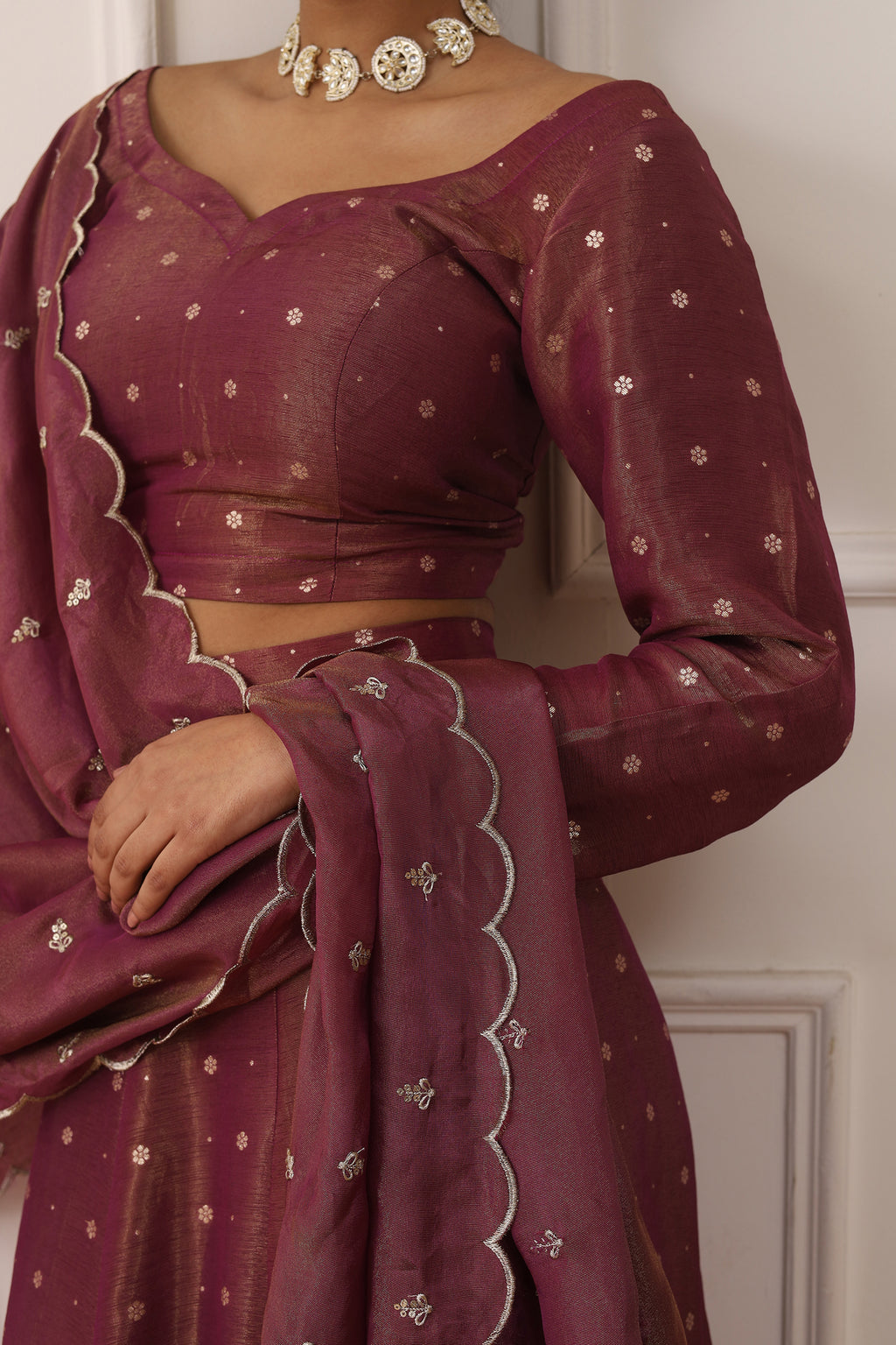RASBERRY ANETHYST TISSUE SILK SET