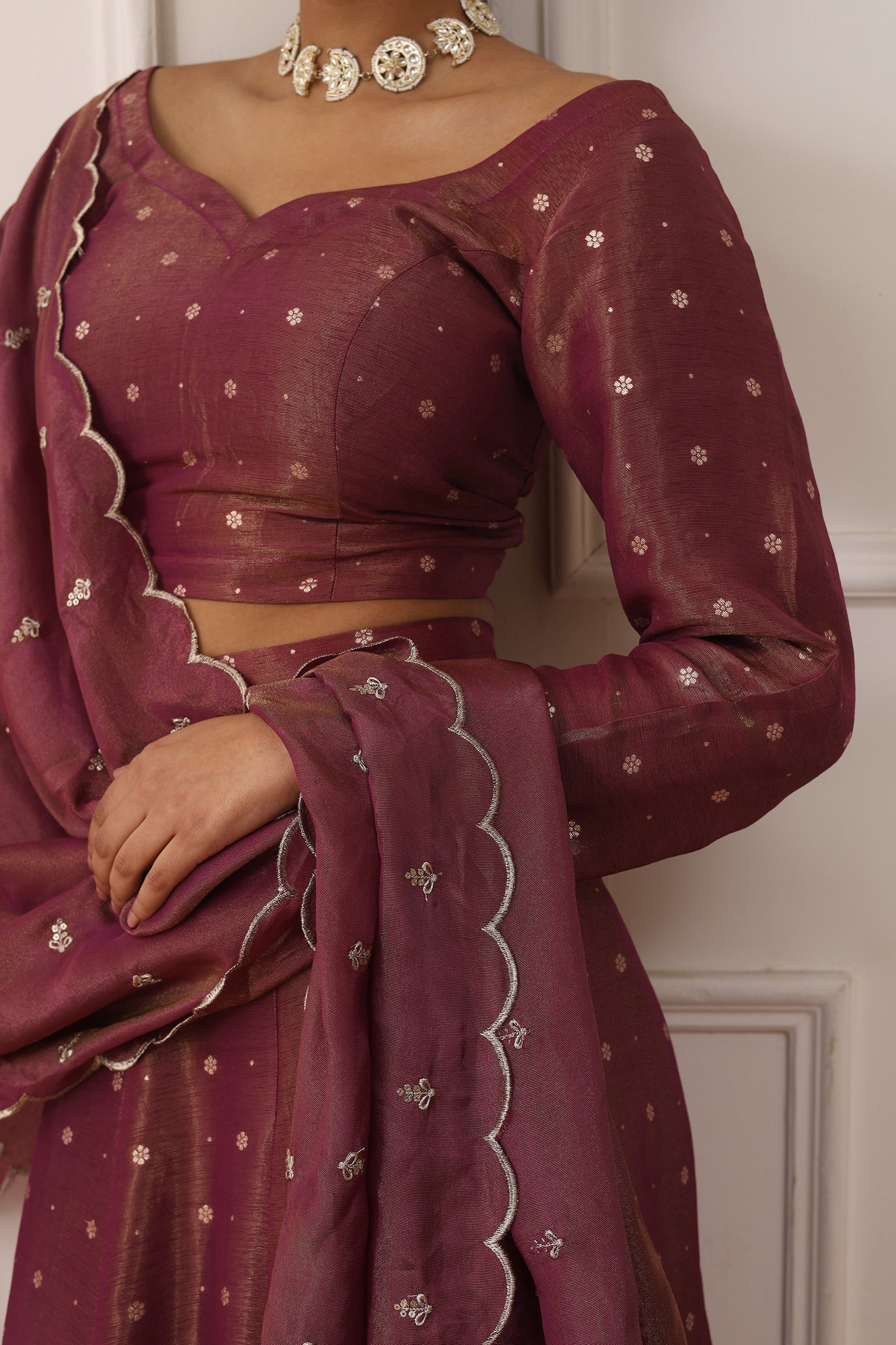 RASBERRY ANETHYST TISSUE SILK SET