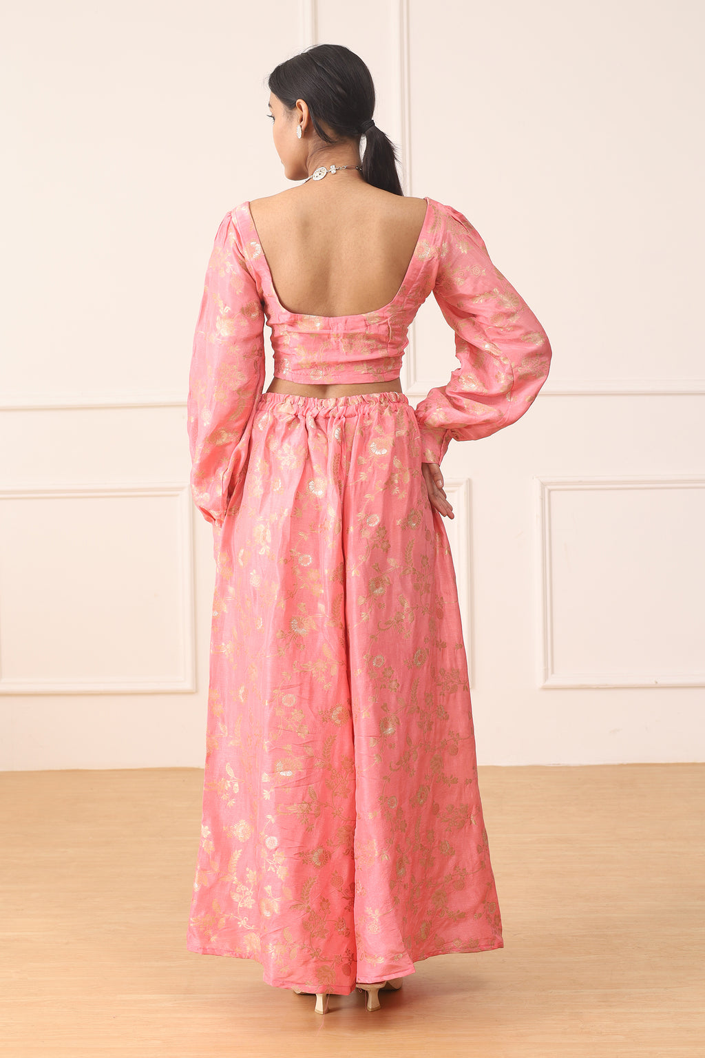 PINK PETAL DOLA JACQUARD SET