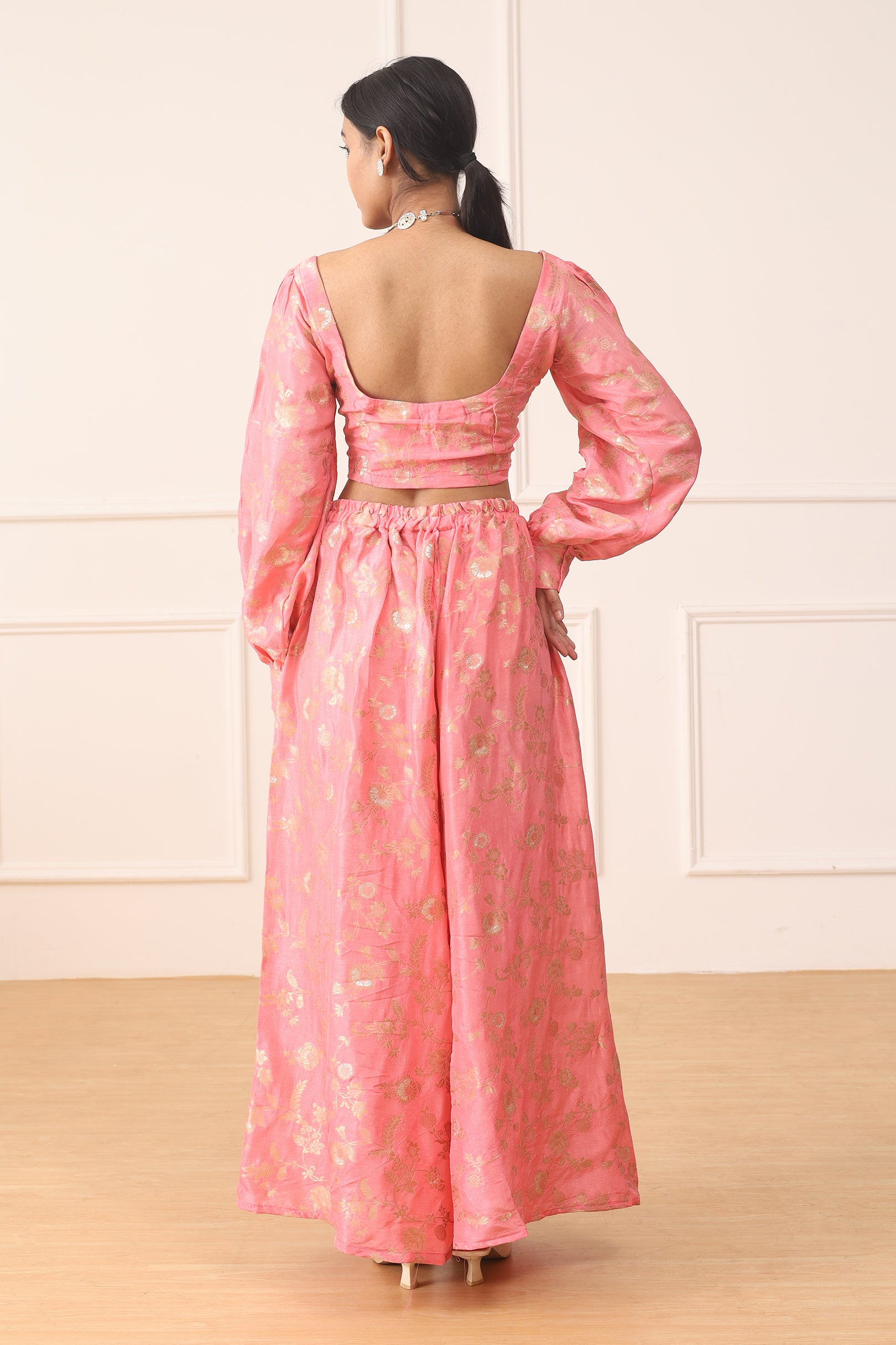 PINK PETAL DOLA JACQUARD SET