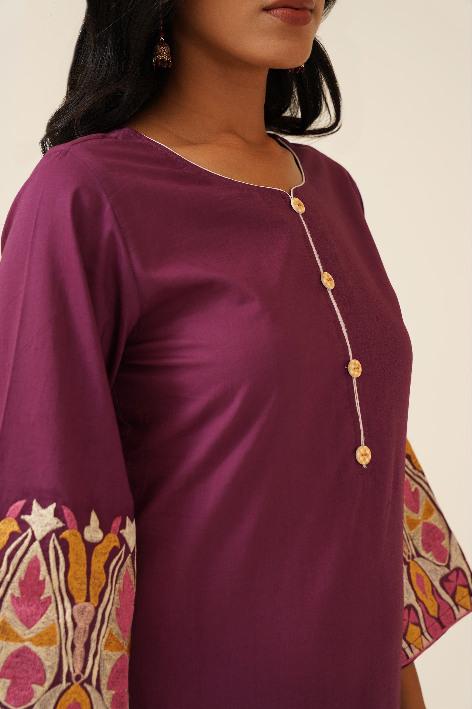 Majestic Maroon Kurta Set