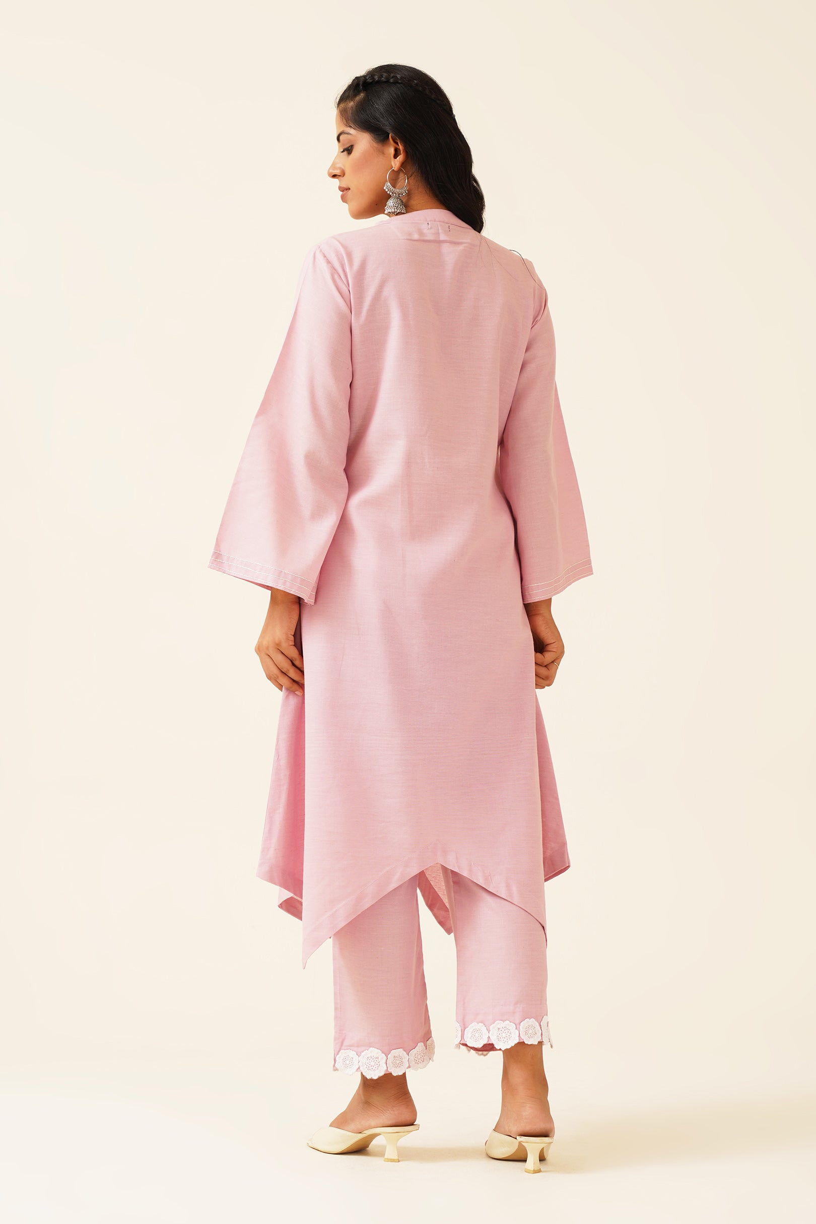 Blushing Rose Embroidered Duo