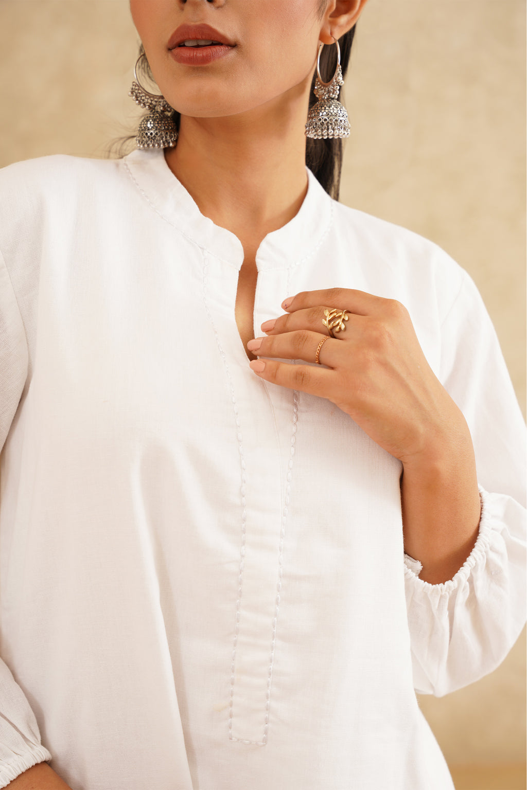 White Kurta And Pant Set
