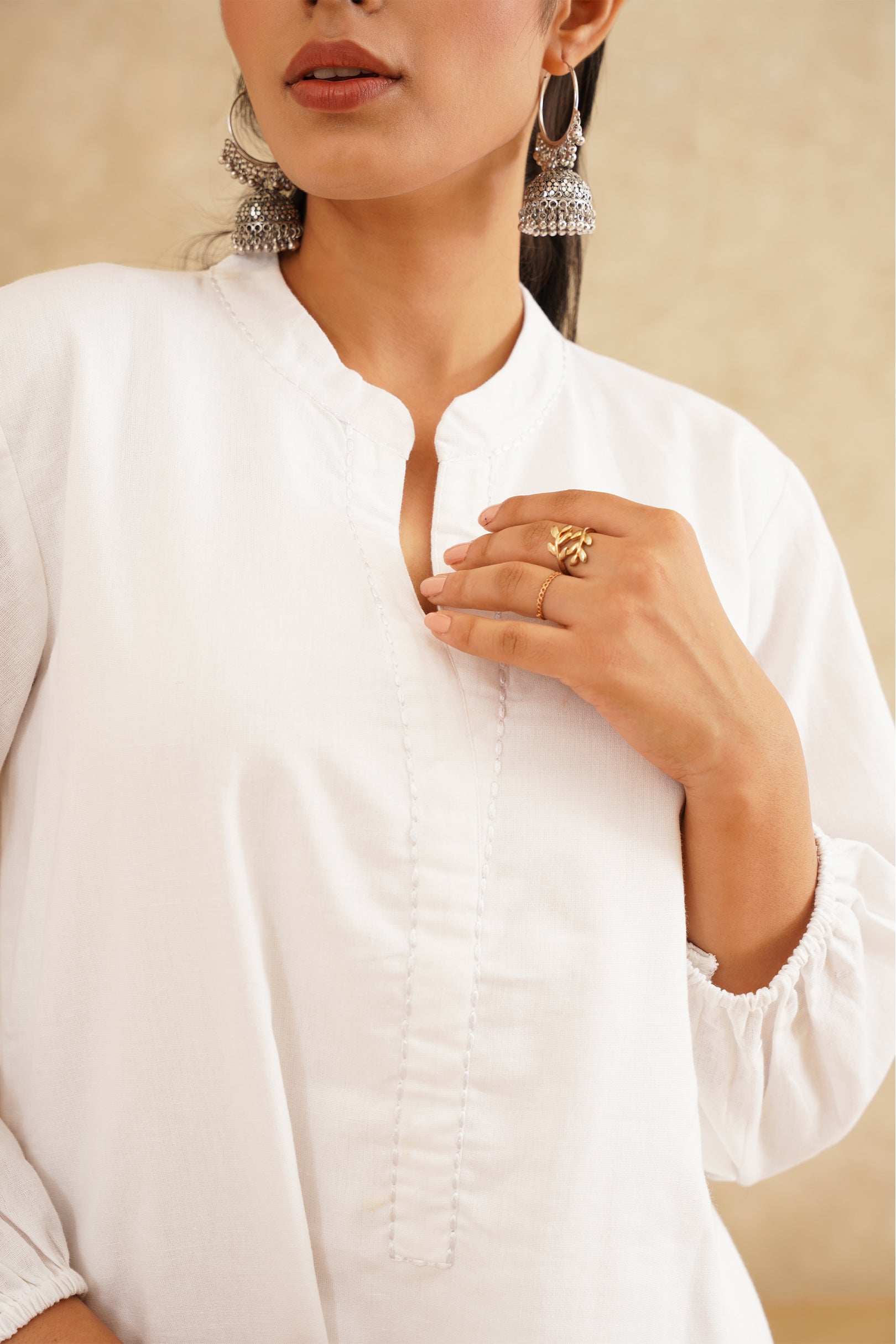 White Kurta And Pant Set