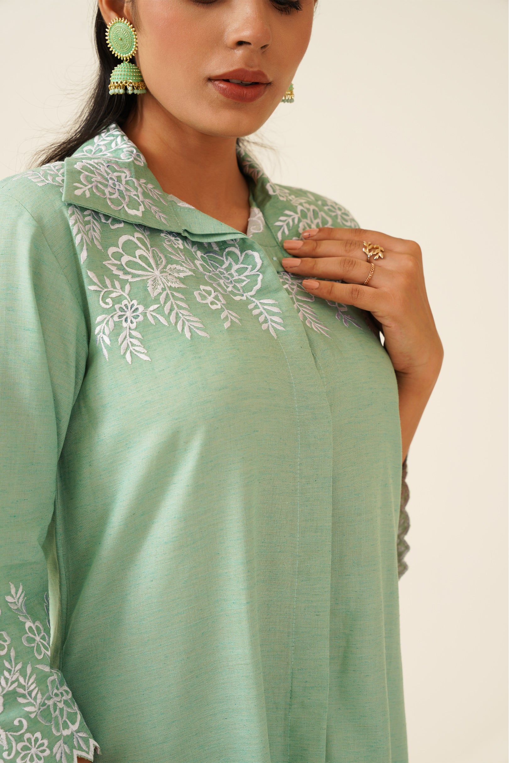 Ice Green Elegant Co-ord Set