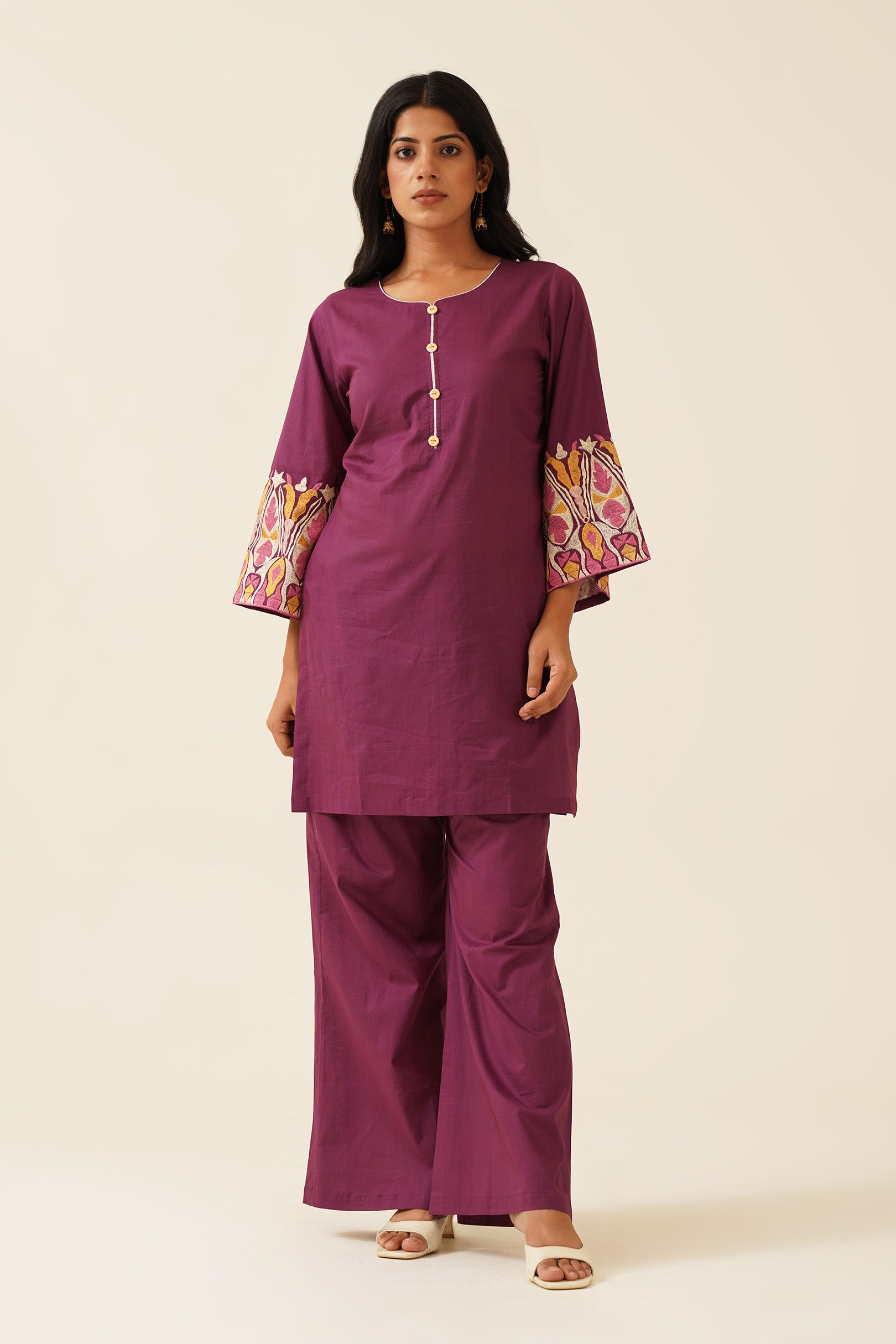 Majestic Maroon Kurta Set