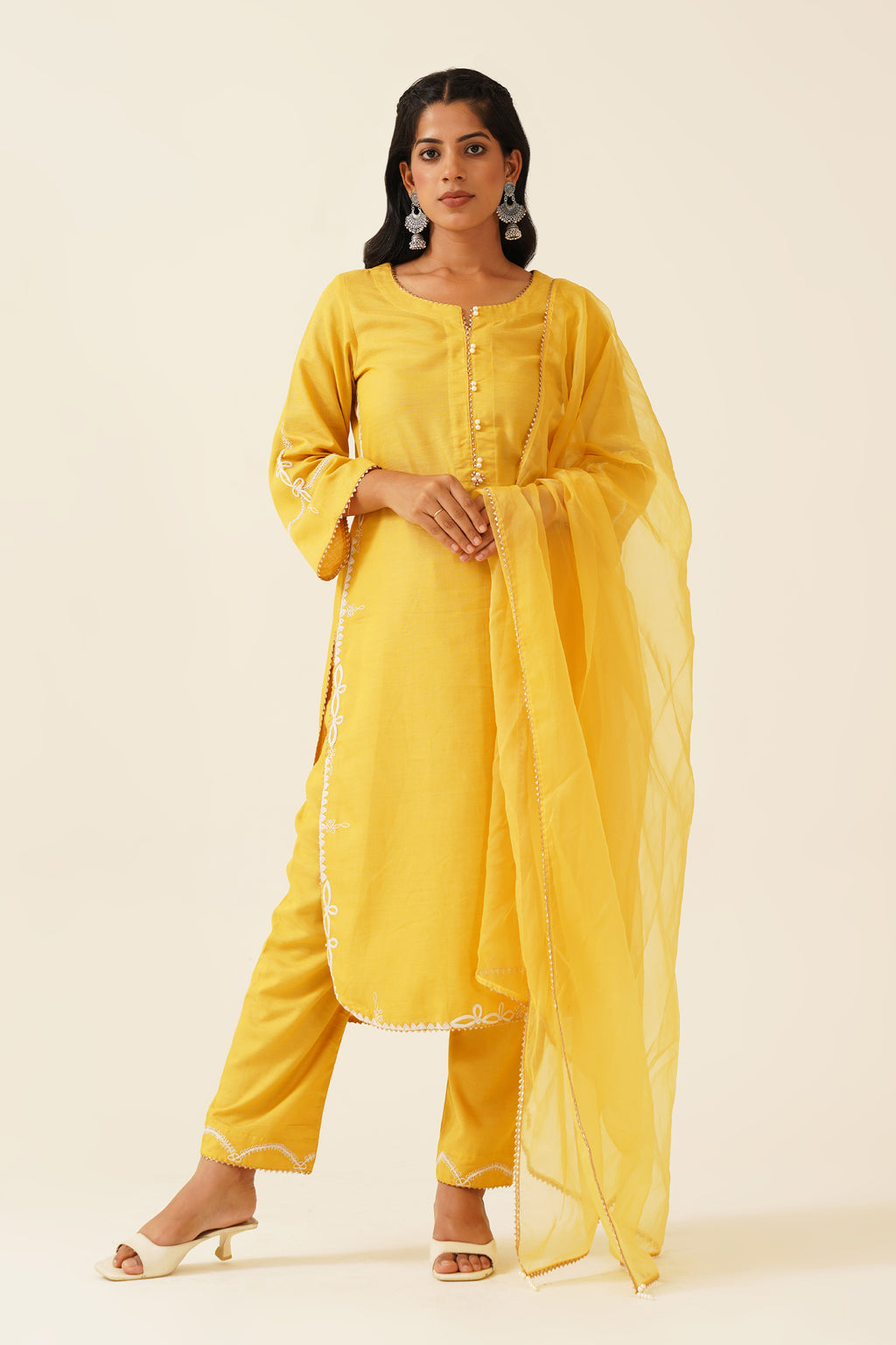 Saffron Royal Embroided Suit