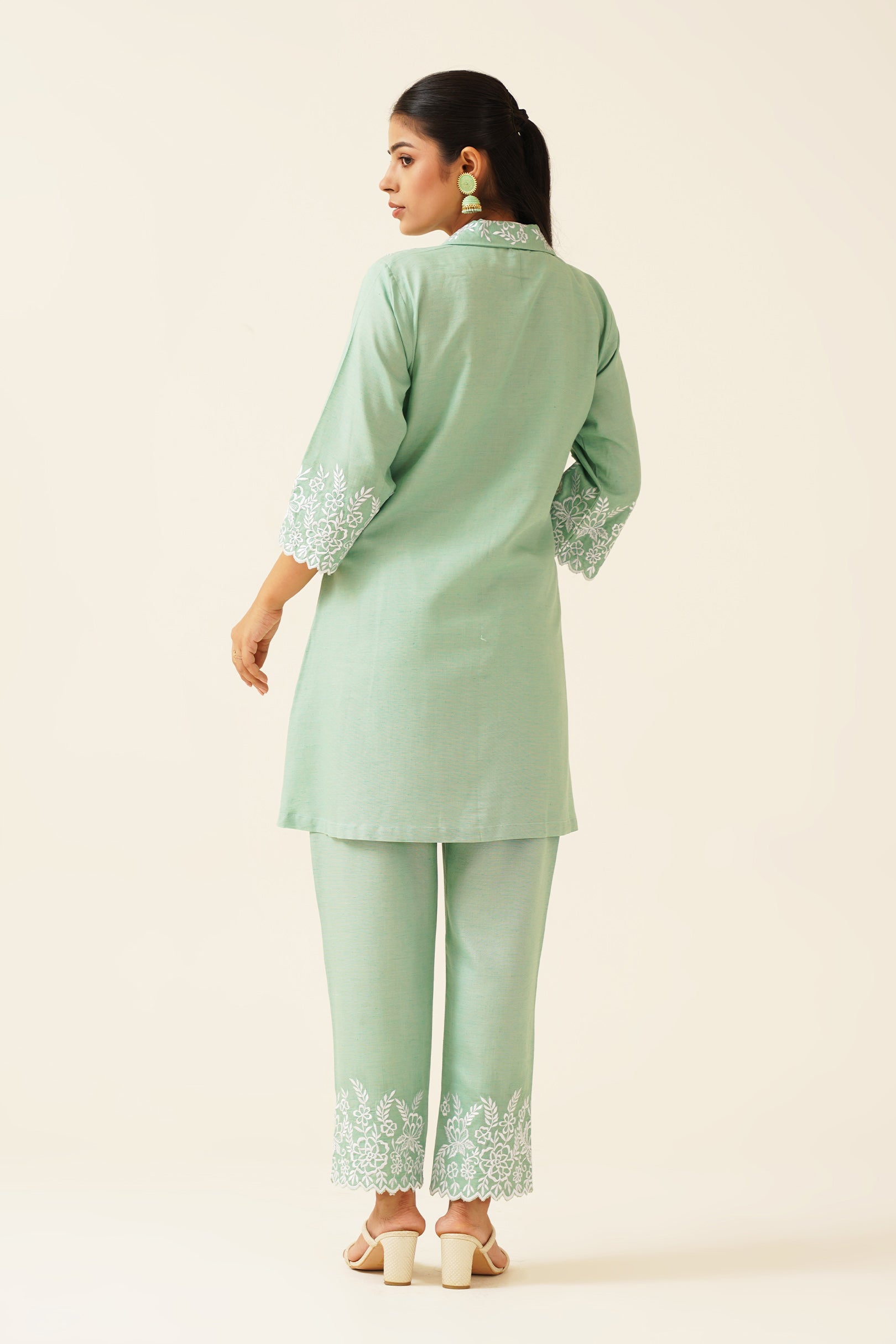 Ice Green Elegant Co-ord Set