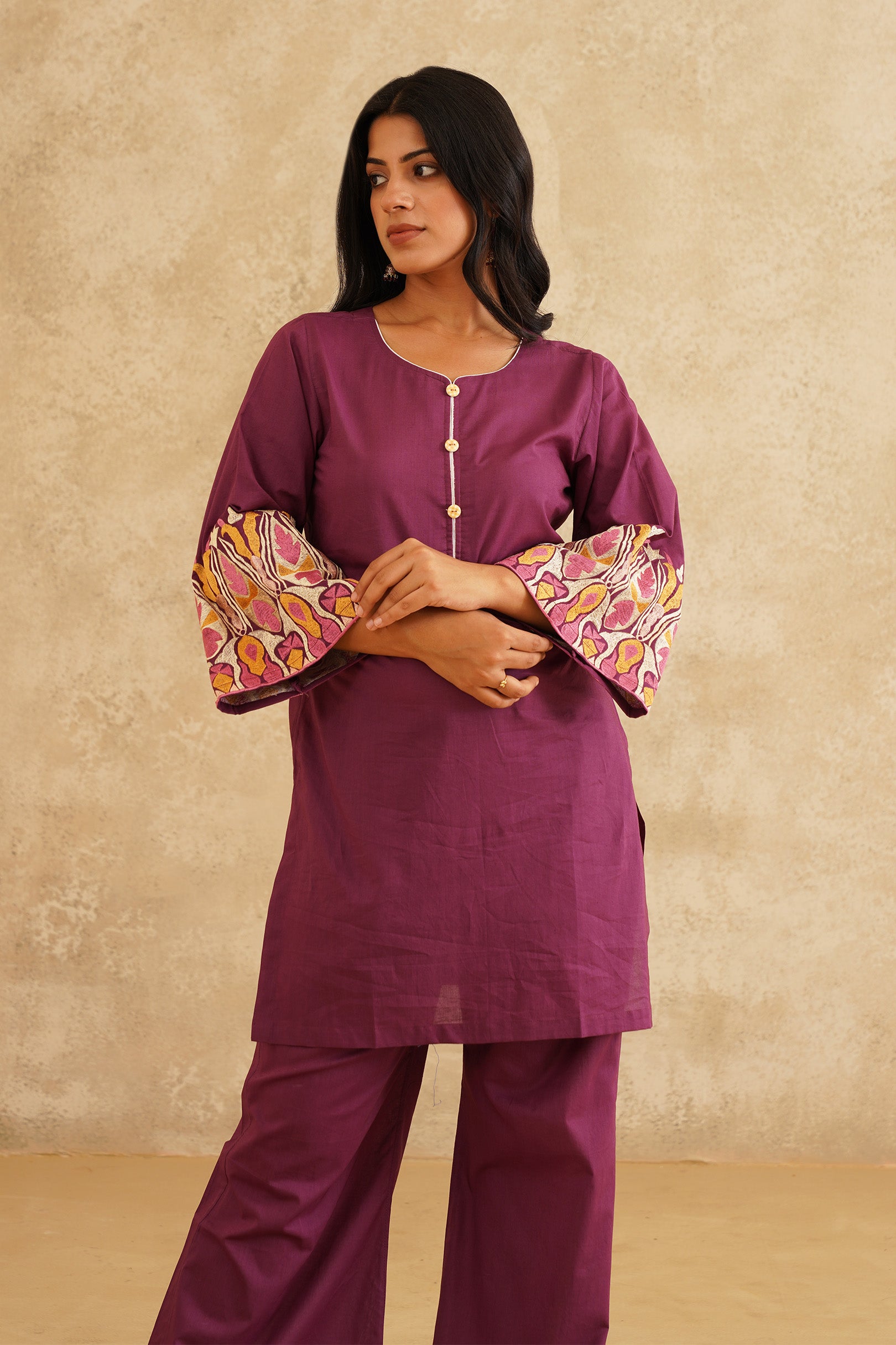 Majestic Maroon Kurta Set
