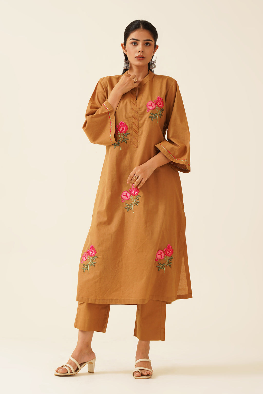 Rust Mustard Kurta Set