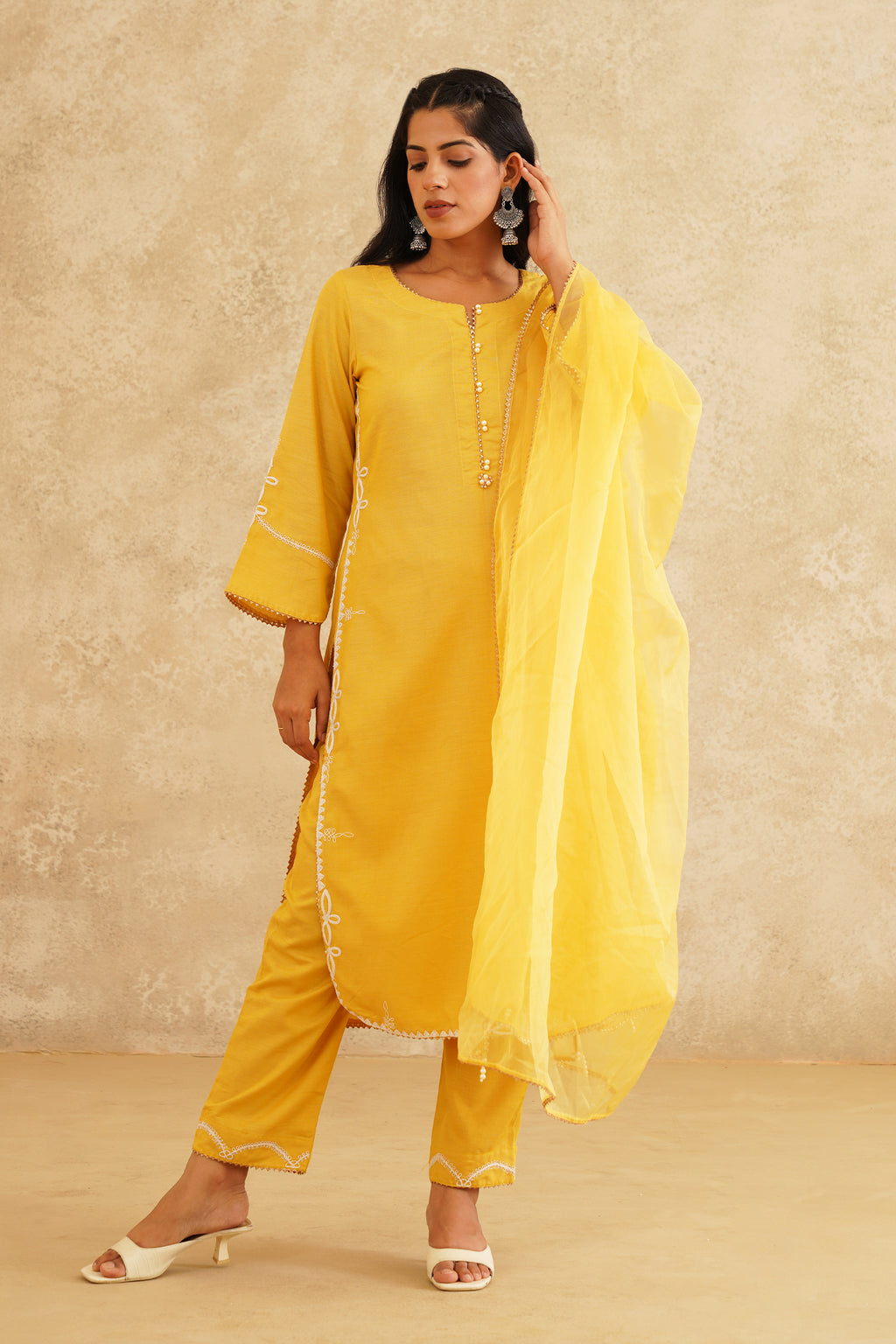 Saffron Royal Embroided Suit